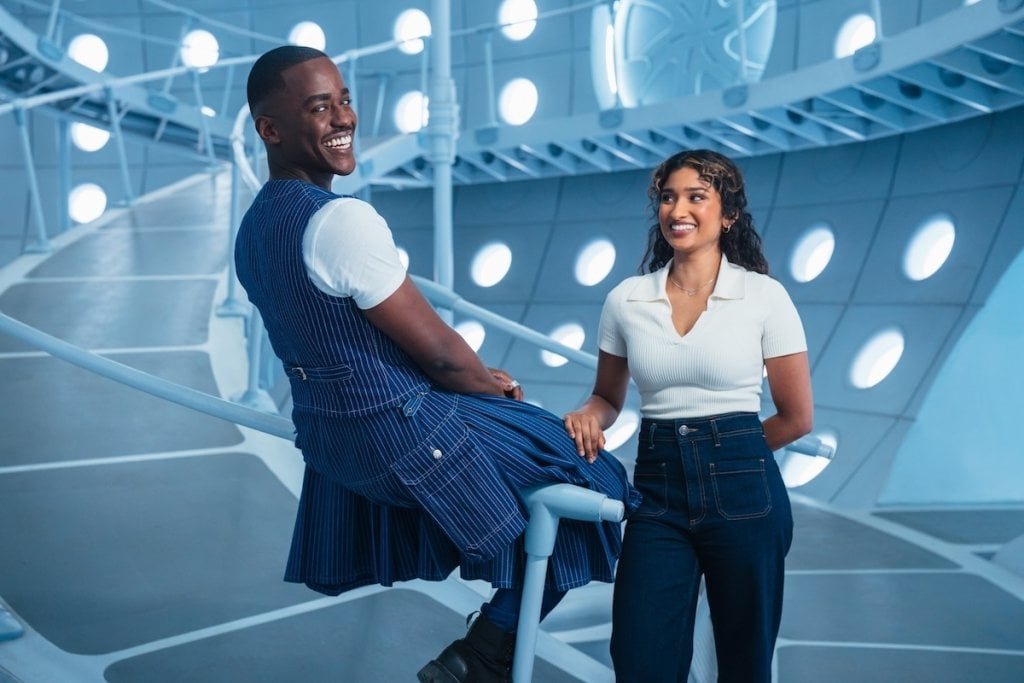 Ncuti Gatwa and Varada Sethu in press images for the latest season
